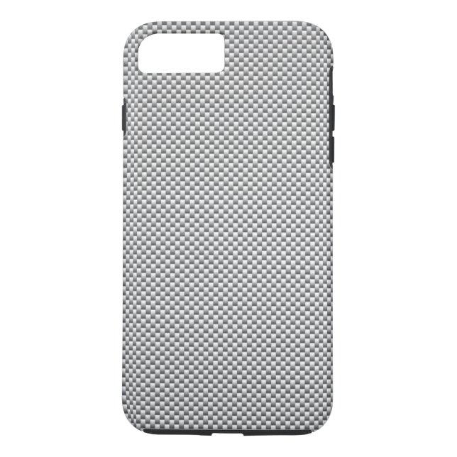 Silver Carbon Fibre Print Case-Mate iPhone Case (Back)