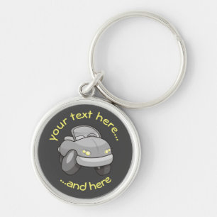Silver Cartoon Car Key Ring