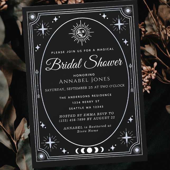 Silver Celestial Black Tarot Card Bridal Shower (Creator Uploaded)