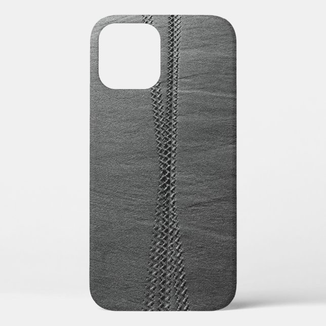 Silver chain link on grey textile Case-Mate iPhone case (Back)