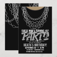 Silver Chains Black Hip Hop Dance Birthday Party