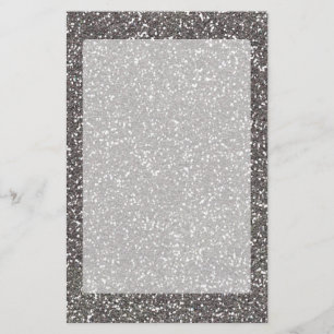 Silver Charcoal Texture Decor Stationery