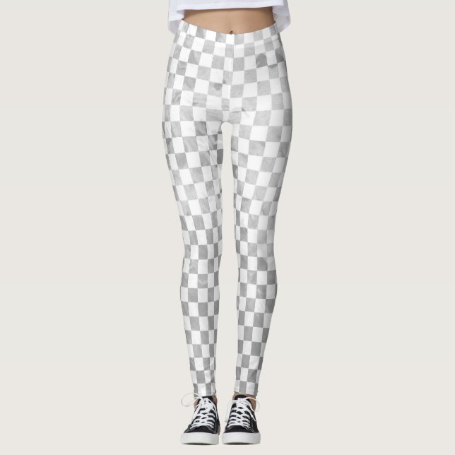 Silver Check  Leggings (Front)