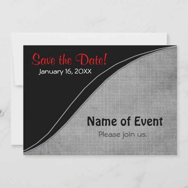 Silver Check - Save the Date (Front)