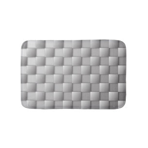 Silver Checkers Bath Mat