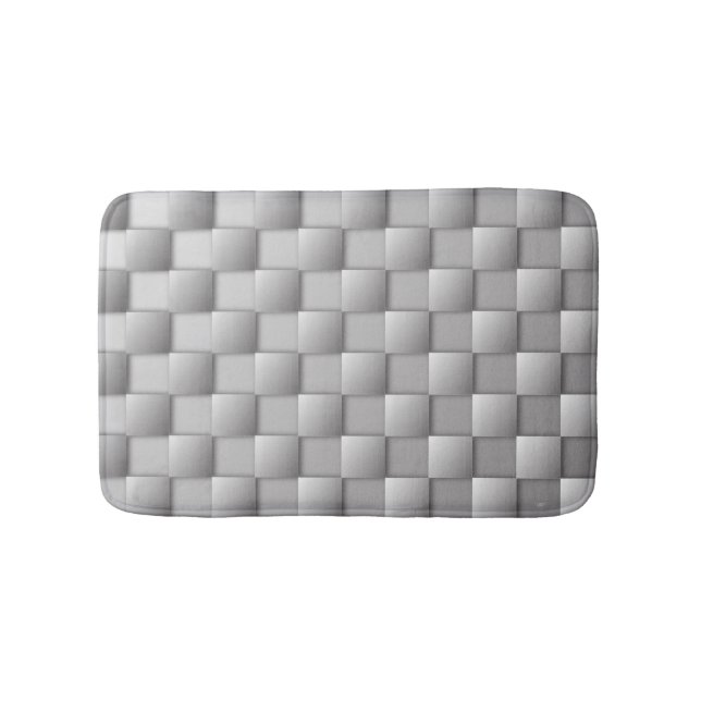Silver Checkers Bath Mat (Front)