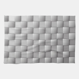 Silver Checkers Kitchen Towel