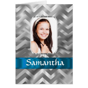 Silver chevron photo template
