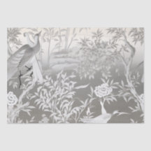 Silver Chinoiserie Tissue Paper