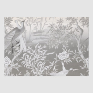 Silver Chinoiserie Tissue Paper