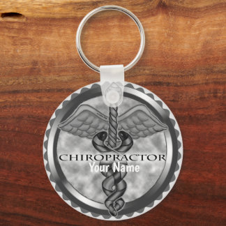 Silver Chiropractor Key Ring