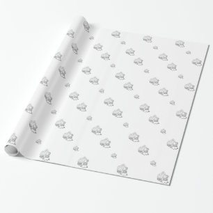 Silver Christian Wedding Wrapping Paper
