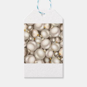 silver christmas ornaments gift tags