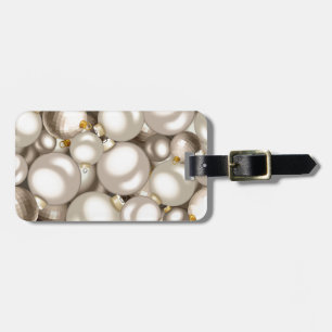 silver christmas ornaments luggage tag