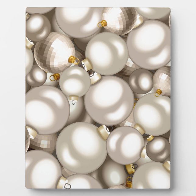 silver christmas ornaments plaque (Front)