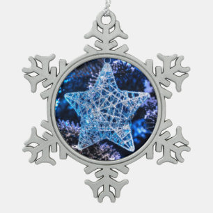 Silver Christmas Star of Bethlehem Ornament