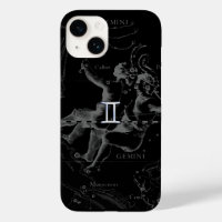 Silver Chrome like Gemini Zodiac Sign on Hevelius