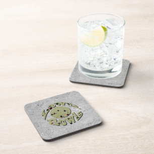 Silver Circular Lawn Bowls Picture Logo, Coaster