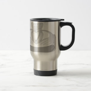 silver claddagh ring travel mug