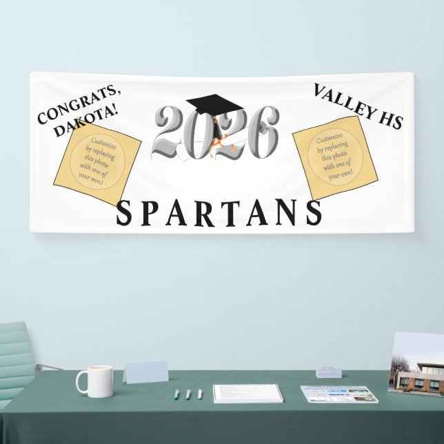 Silver Class of 2026 Graduation Banner (Tradeshow)