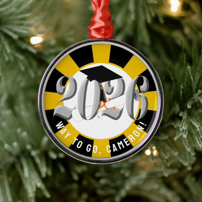 Silver Class of 2026 Graduation Metal Tree Decoration (Tree)