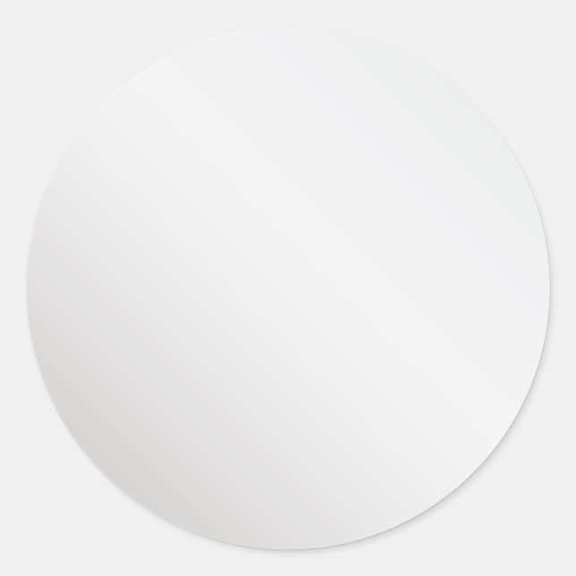 Silver Classic Round Sticker (Front)