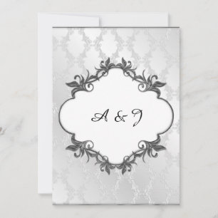 Silver Classic Wedding invitation