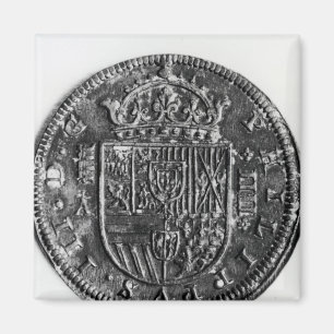 Silver coin magnet