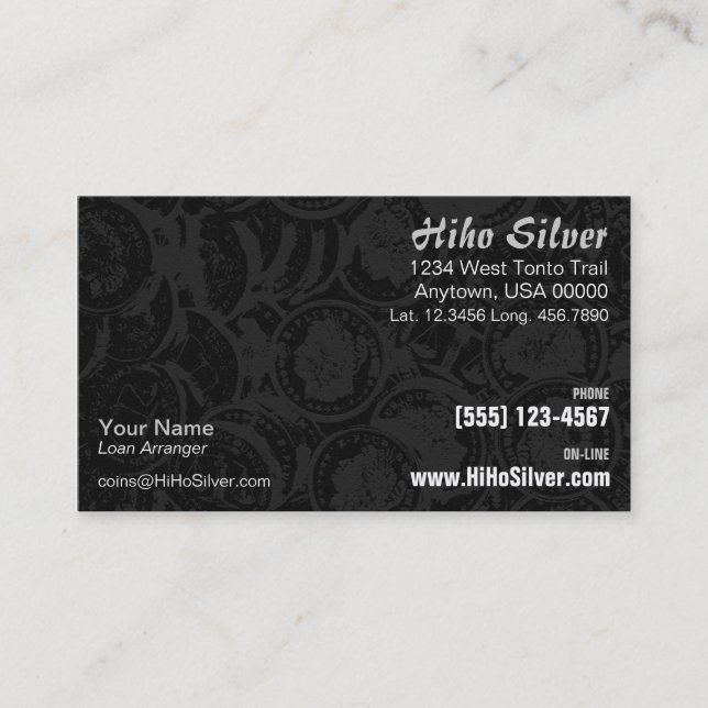 Silver Coins Business Card (Front)