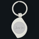 Silver Colour Elegant Grey Calligraphy Script Name Key Ring<br><div class="desc">This product was very good and I love how easy it is for customise design. The design was very simple so I'm very pleased when I create.</div>