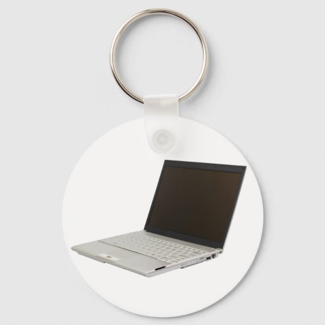 Silver coloured laptop key ring (Front)