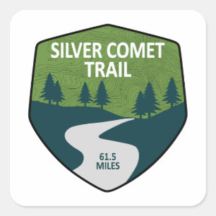 Silver Comet Trail Georgia Square Sticker