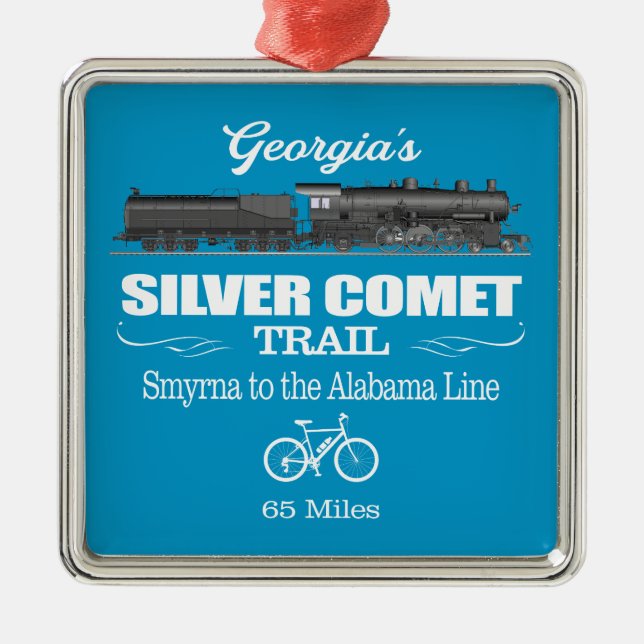 Silver Comet Trail (RT2) Metal Tree Decoration (Front)