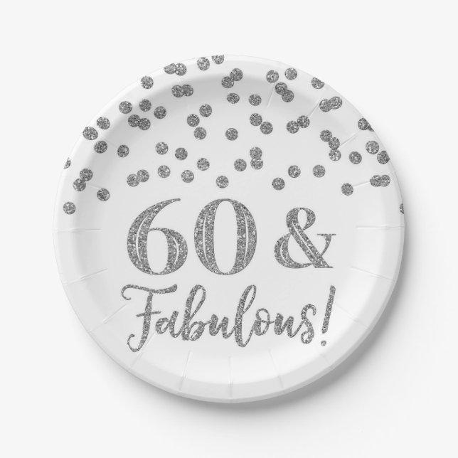Silver Confetti 60 and Fabulous Paper Plates (Front)