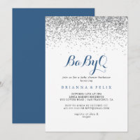 Silver Confetti BabyQ Baby Shower Barbecue 