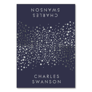 Silver Confetti Dots DIY Colour Place Cards