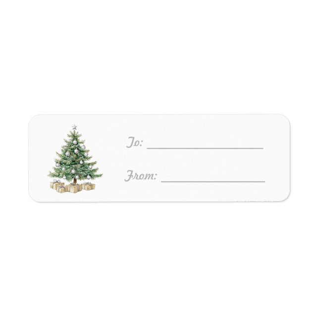 Silver Cream Gifts Christmas Tree (Front)