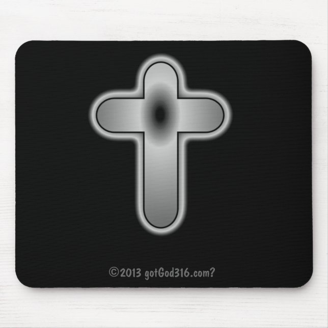 Silver Cross gotGod316.com? Mouse Pad (Front)