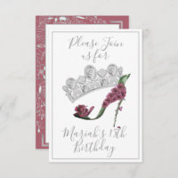 Silver Crown, Floral Fairy High Heel Shoe