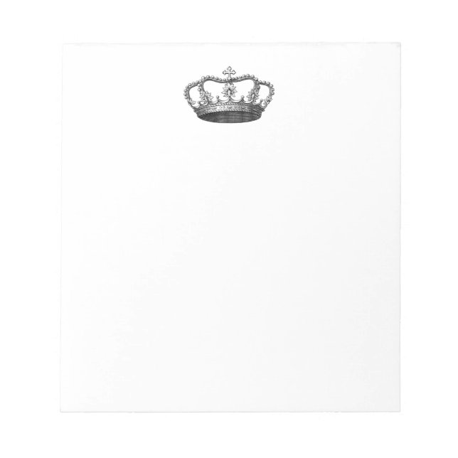 Silver Crown Gift Item You Personalise Notepad (Front)