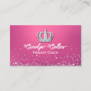 Silver Crown Pageant Coach Business Card