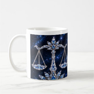 Silver Crystal Libra Luxury Collection Coffee Mug