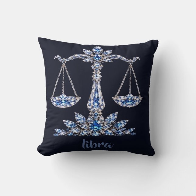 Silver Crystal Libra | Luxury Collection Cushion (Front)