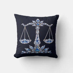 Silver Crystal Libra Luxury Collection Cushion