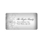 Silver Crystal Snowflake Christmas Address Labels<br><div class="desc">Christmas Address Labels. Elegant Crystal Snowflakes. Please Note: All flat images!</div>