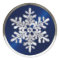 Silver Crystal Snowflake on Navy Blue Seal