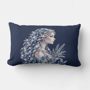 Silver Crystal Virgo Luxury Collection Lumbar Cushion