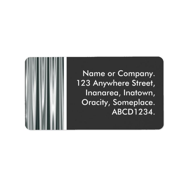 Silver Curtain Label (Front)