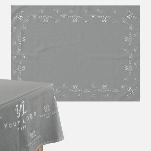 Silver Custom Business Logo Trade show Display Tablecloth