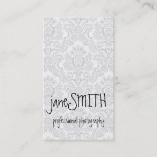 Silver Damask Business Card